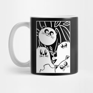 Abstract Cats for Dark T-Shirt Lovers Mug